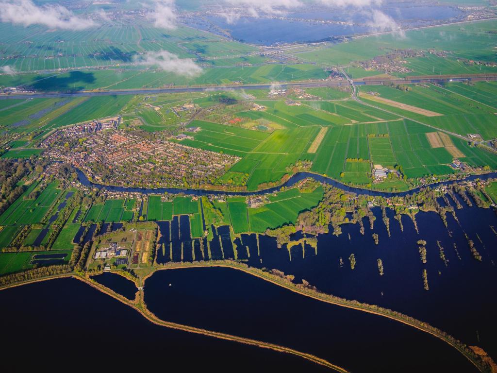 Foto Nederland van boven