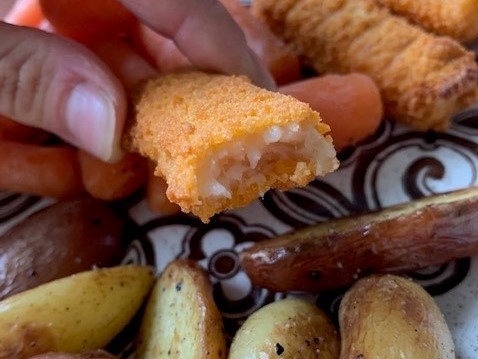 Foto van fish-free sticks van Quorn na bereiding