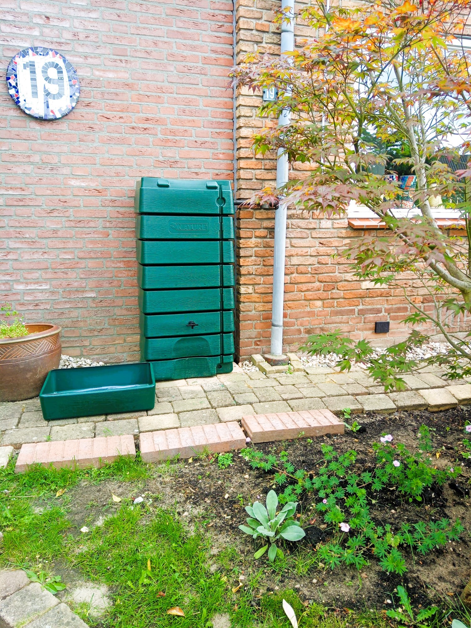Regenton in de tuin