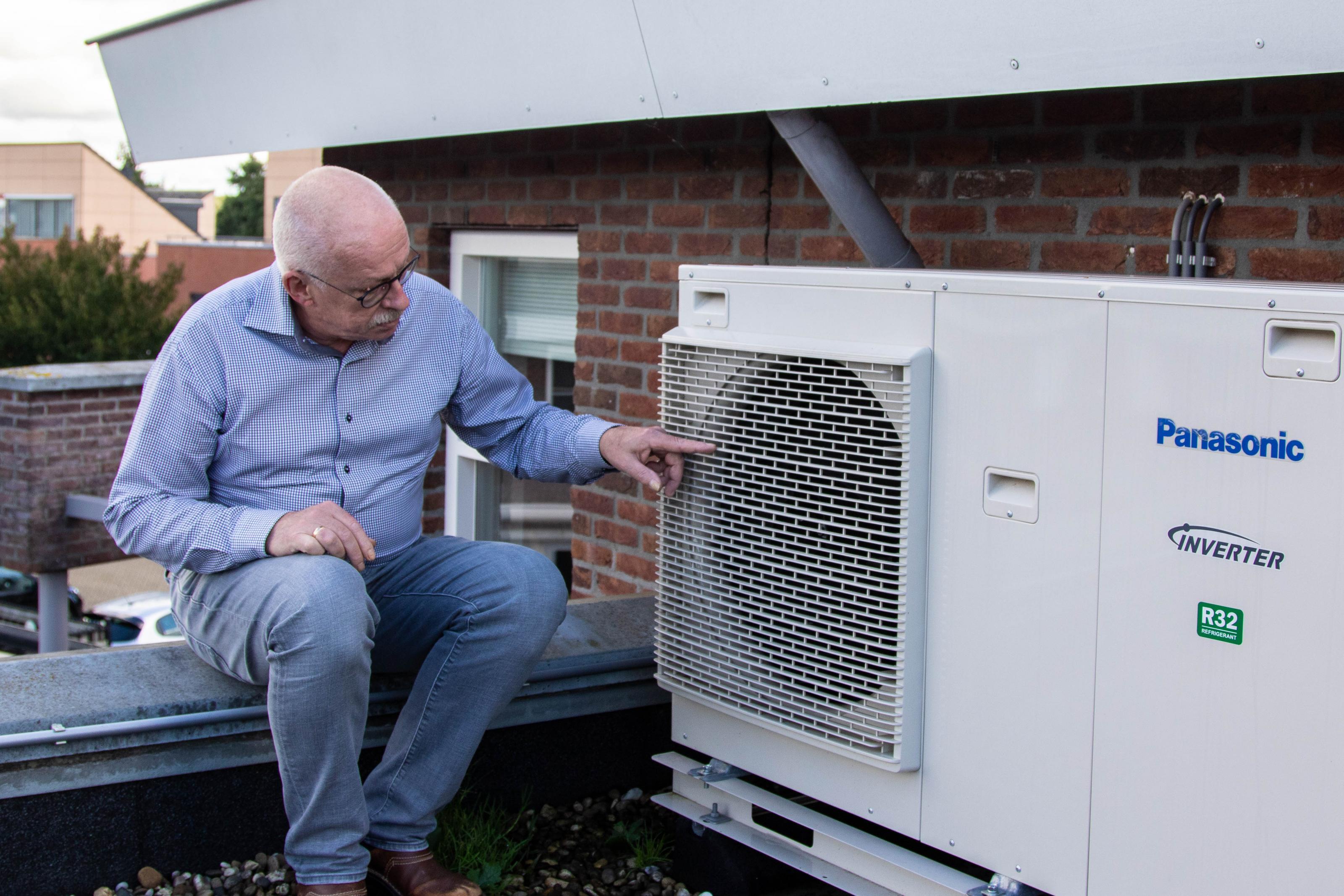 Gerrit met zijn warmtepomp