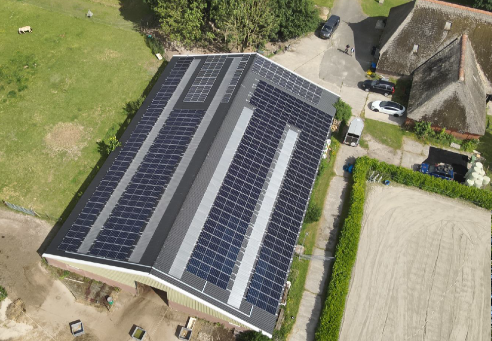 het zonnedak is gereed