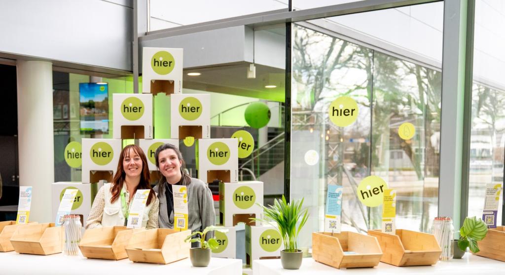 HIER-stand op HIER opgewekt