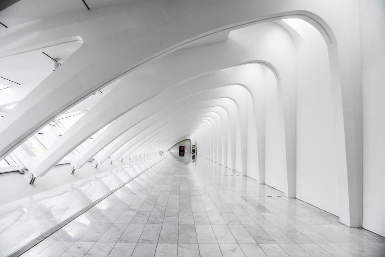 white modern architecture