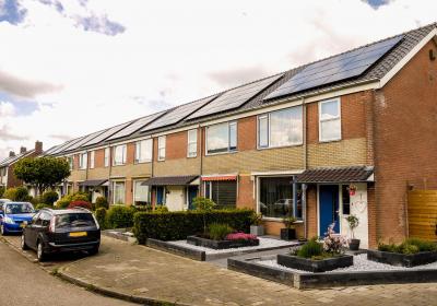 rijtjeswoningen zonnepanelen