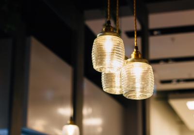 Foto van 3 hanglampen