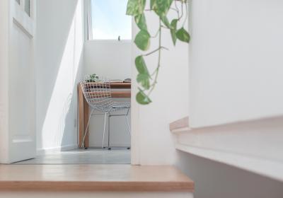 zon schijnt door de ramen