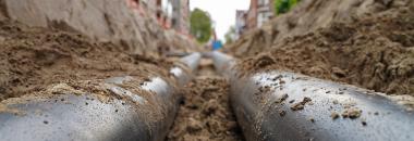 warmtenet buizen in de grond